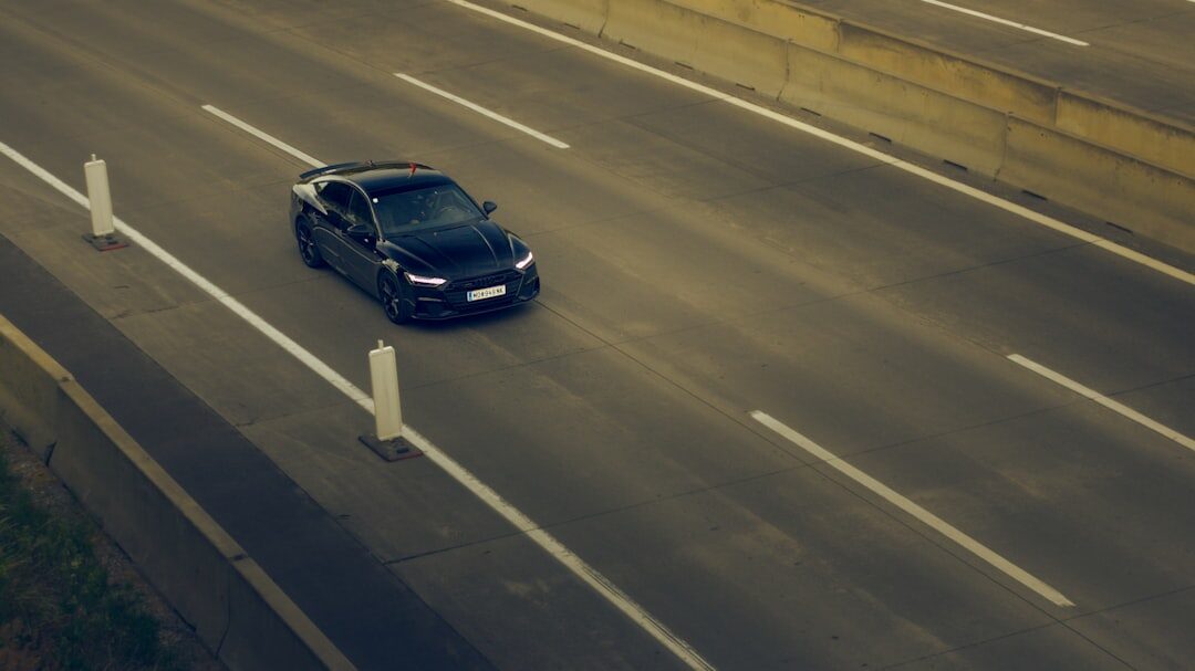 electric car on highway